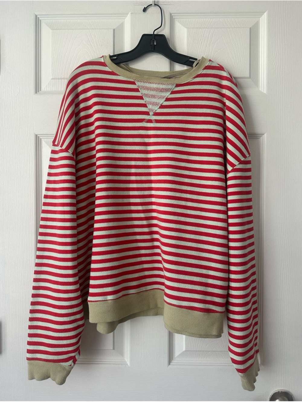 Free People Classic Striped Crewneck sweatshirt Small